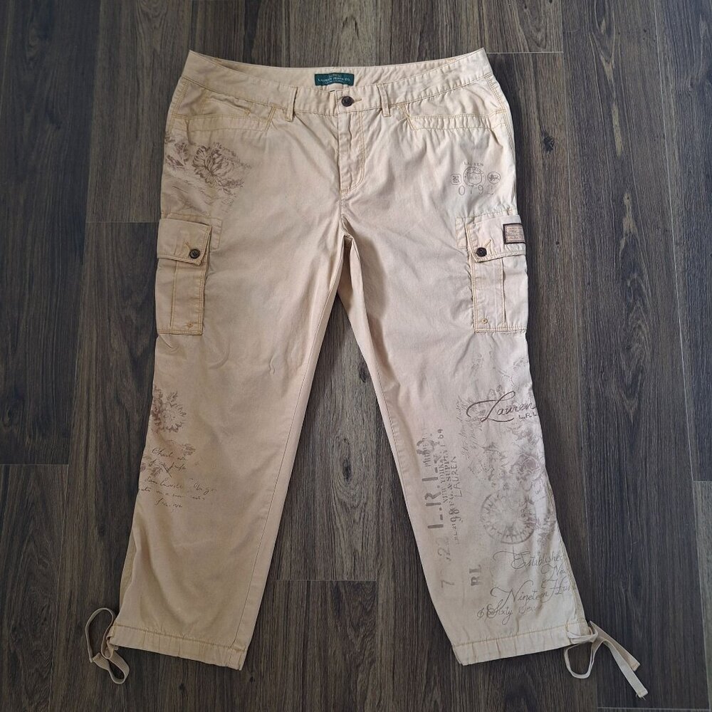 💙 Ralph Lauren Jeans Co. Lightweight Printed Cargo Pocket Cotton Outdoor Hiking
